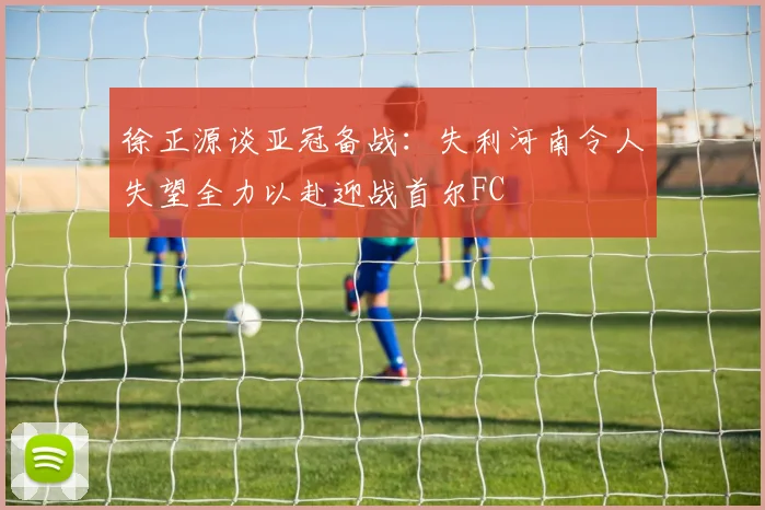 徐正源谈亚冠备战：失利河南令人失望全力以赴迎战首尔FC
